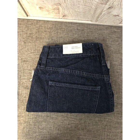 Women's Universal Thread Denim Blue Jean Midi Shorts Size 4 27R. C44 - Picture 3 of 5